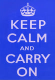 POSTCARD (Pack of 10): Keep Calm And Carry On - Blue. ML0091